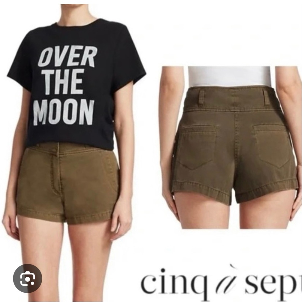 cinq a sept Brown High-Waist Casual Shorts